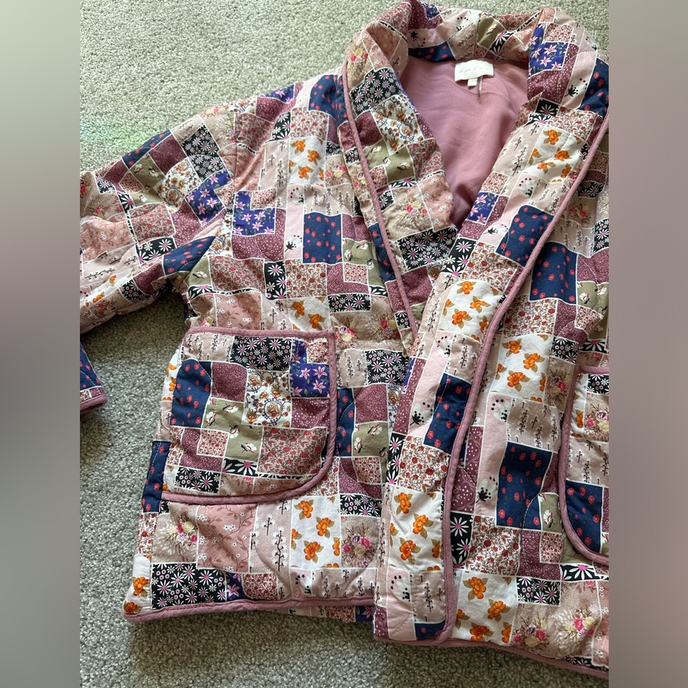 Patchwork Quilted Jacket in Pink - image 6